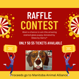 Buy Raffle Tickets to be entered to win Stained Glass Puppy